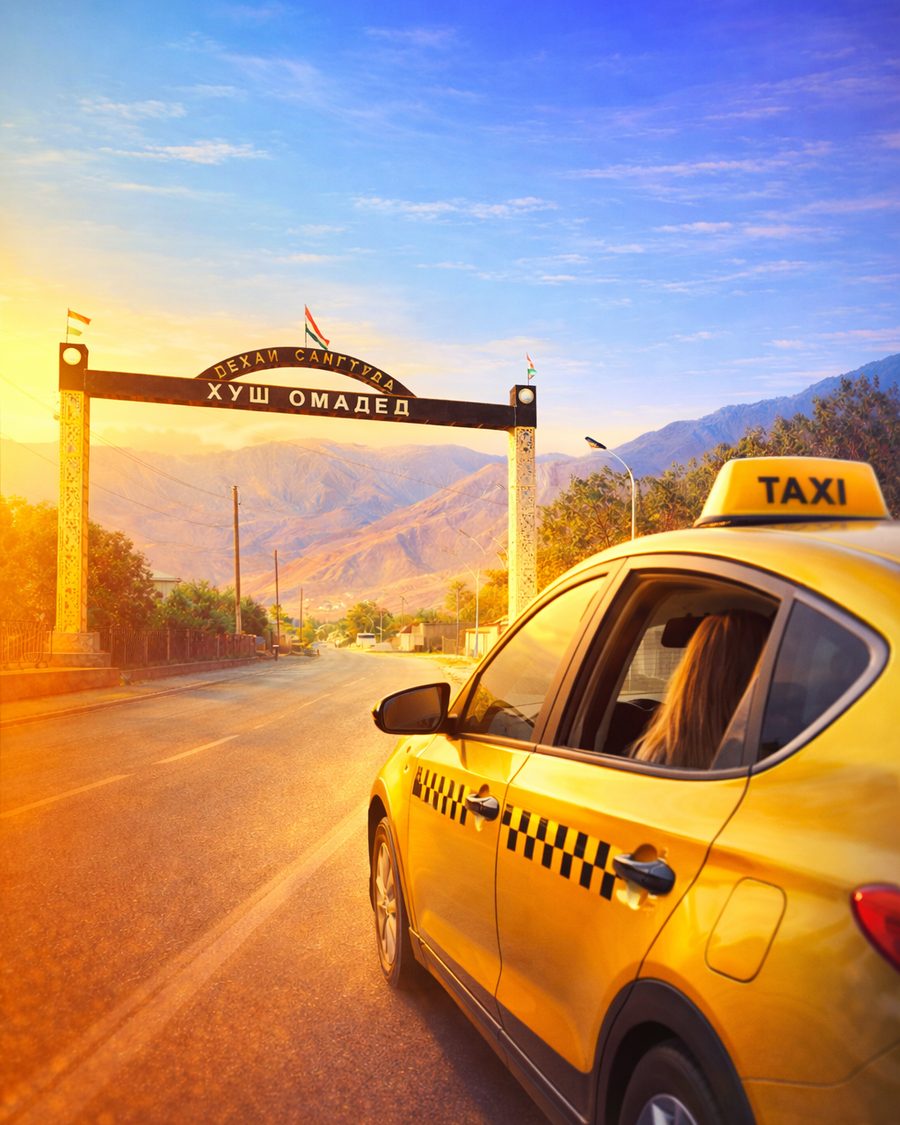 Таксӣ дар дарвозаи Сангтуда – SANGTUDA VIP TAXI